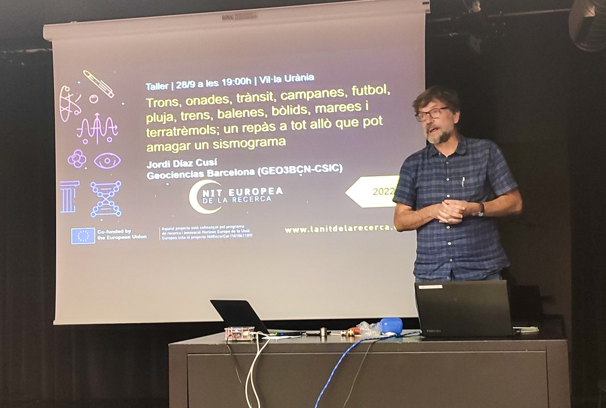 Jordi Díaz at the European Researchers Night.